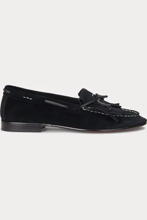 Ralph Lauren Suède loafer met franjes