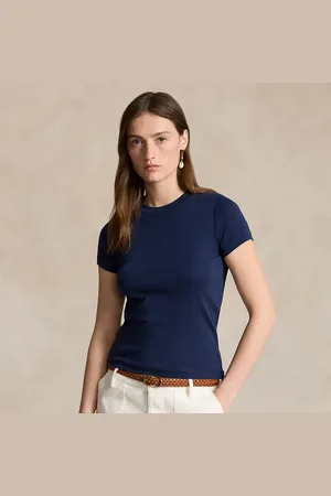 Ralph Lauren Slim fit geribbeld katoenen T-shirt