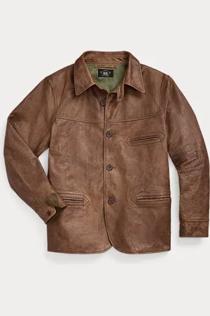Ralph Lauren Leren car coat