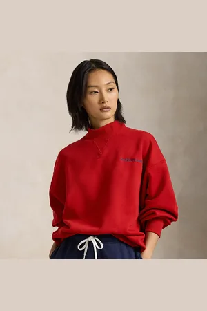 Ralph Lauren Fleece met opstaande boord en logo