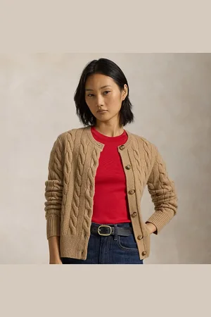 Ralph Lauren Kabelgebreid wollen-kasjmier vest