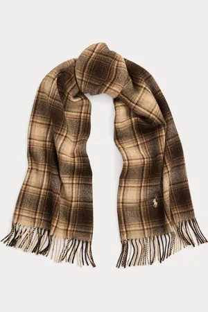 Ralph Lauren Geruite sjaal van wol en alpaca