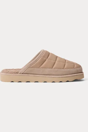 Ralph Lauren Reade gewatteerde pantoffel met suède