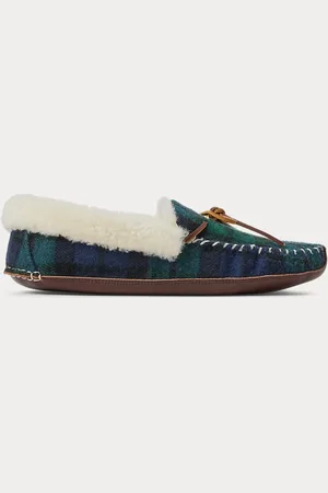Ralph Lauren Yarmond pantoffel met schapenvacht