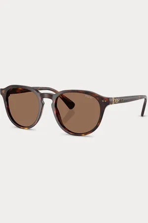 Ralph Lauren Heritage ronde zonnebril met scharnier