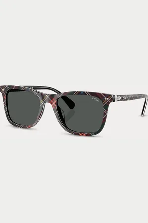 Ralph Lauren Heritage geruite zonnebril met scharnier