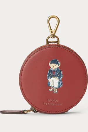 Ralph Lauren Leren munttasje met Polo Bear