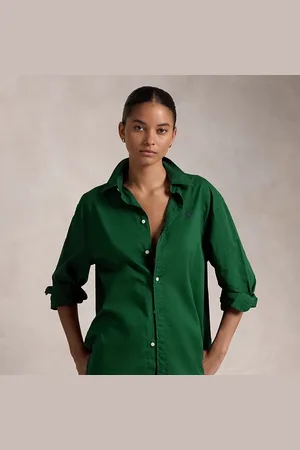 Ralph Lauren Oversized katoenen keperstof overhemd