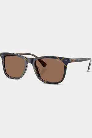 Ralph Lauren Heritage geruite zonnebril met scharnier
