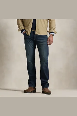Ralph Lauren Grotere Maten - Hampton ruime rechte jeans met Polo Pony