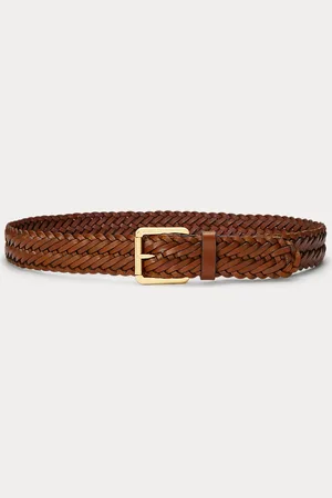 Ralph Lauren Gevlochten vachetta leren riem