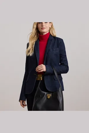 Ralph Lauren Tanner grote leren schoudertas