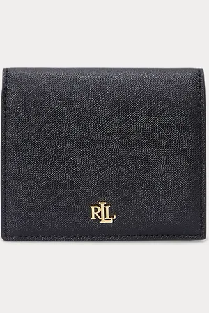 Ralph Lauren Compacte gearceerd leren portemonnee