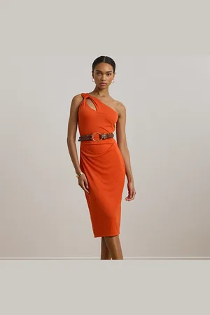Ralph Lauren Jersey one-shoulder cocktailjurk