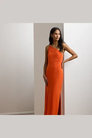 Ralph Lauren Jersey one-shoulder jurk