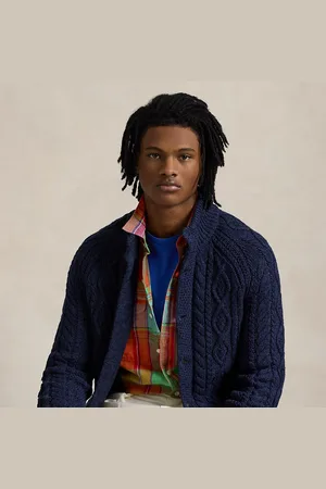 Ralph Lauren Ierse Aran gemêleerd katoenen vest