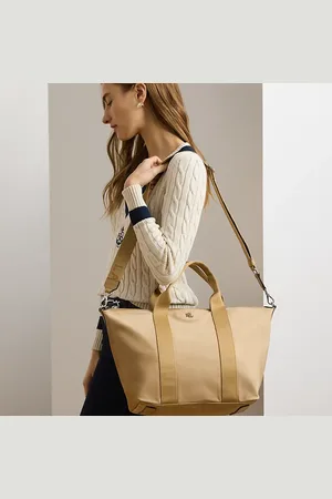 Ralph Lauren Stevie extra grote nylon tas met rits