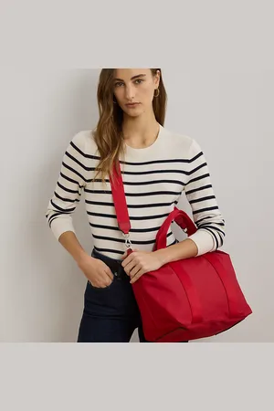 Ralph Lauren Stevie extra grote nylon tas met rits