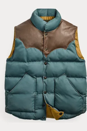 Ralph Lauren Gewatteerde bodywarmer met leren pas