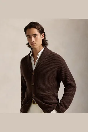 Ralph Lauren Wol-kasjmier vest met sjaalkraag