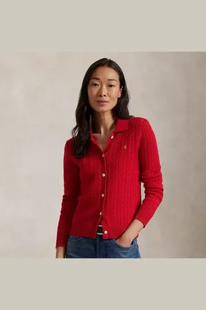 Ralph Lauren Kabelgebreid wollen-kasjmier vest