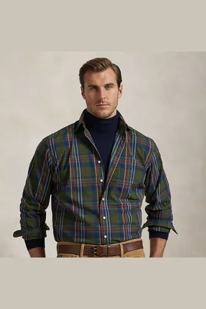 Ralph Lauren Grotere Maten - Geruit performance overhemd