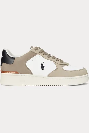Ralph Lauren Masters Court sneaker van nubuck en leer