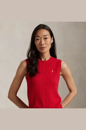 Ralph Lauren Kabelgebreide wol-kasjmier spencer
