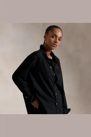 Ralph Lauren Oversized katoenen keperstof overhemd