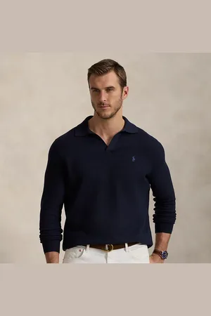 Ralph Lauren Grotere Maten - Mesh-gebreide katoenen trui