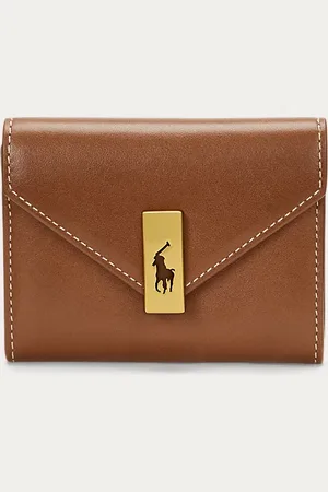 Ralph Lauren Leren Polo ID kaarthouder met klep