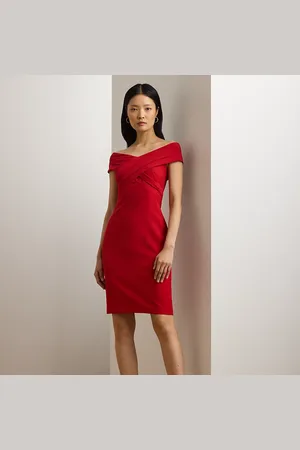 Ralph Lauren Crêpe off-shoulder jurk