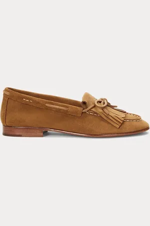 Ralph Lauren Suède loafer met franjes