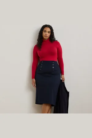 Ralph Lauren Plus Size - Pont?? kokerrok in matrozenstijl