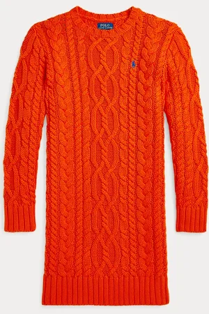 Ralph Lauren Ierse Aran-gebreide katoenen jurk