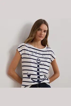 Ralph Lauren Gestreept jersey T-shirt met anker
