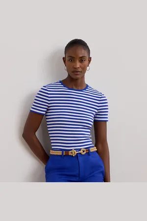 Ralph Lauren Gestreept stretch katoenen T-shirt