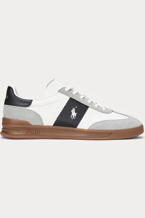 Ralph Lauren Heritage Aera sneaker van suède en leer