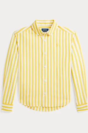 Ralph Lauren Boxy gestreept katoenen poplin overhemd