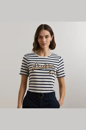 Ralph Lauren Gestreept jersey T-shirt met logo