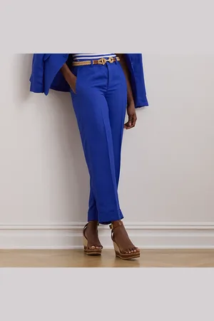 Ralph Lauren Cropped keperstof broek van linnenmix