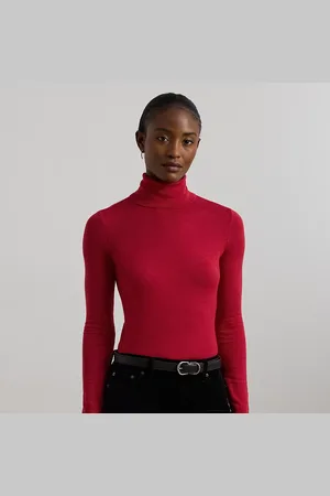 Ralph Lauren Trui met turtleneck van zijdemix