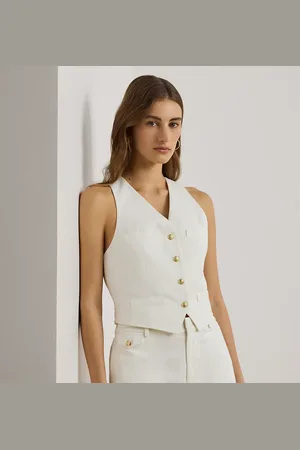 Ralph Lauren Gilet van katoenen canvas en keperstof
