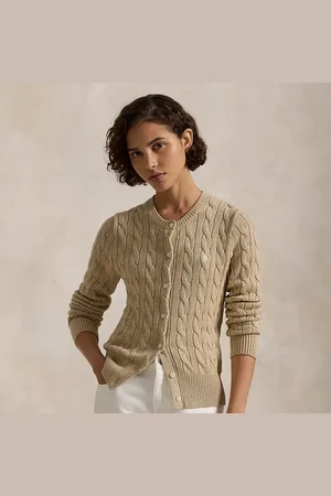 Ralph Lauren Kabelgebreid vest met ronde hals