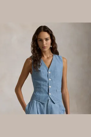 Ralph Lauren Katoenen chambray gilet