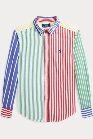 Ralph Lauren Gestreept katoenen poplin fun overhemd