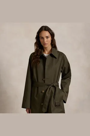 Ralph Lauren Lange waterbestendige keperstof car coat