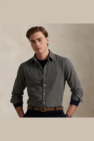 Ralph Lauren Custom fit garengeverfd dobby overhemd
