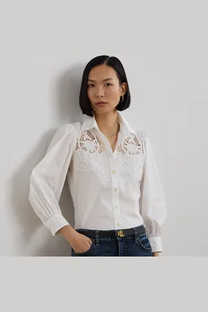Ralph Lauren Broadcloth overhemd met oogjes