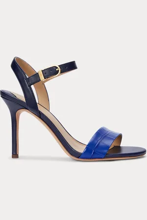 Ralph Lauren Gwen tweekleurige leren sandaal